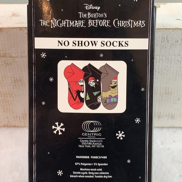 Nightmare Before Christmas No Show Socks Three Pack NWB Halloween - Picture 4 of 4